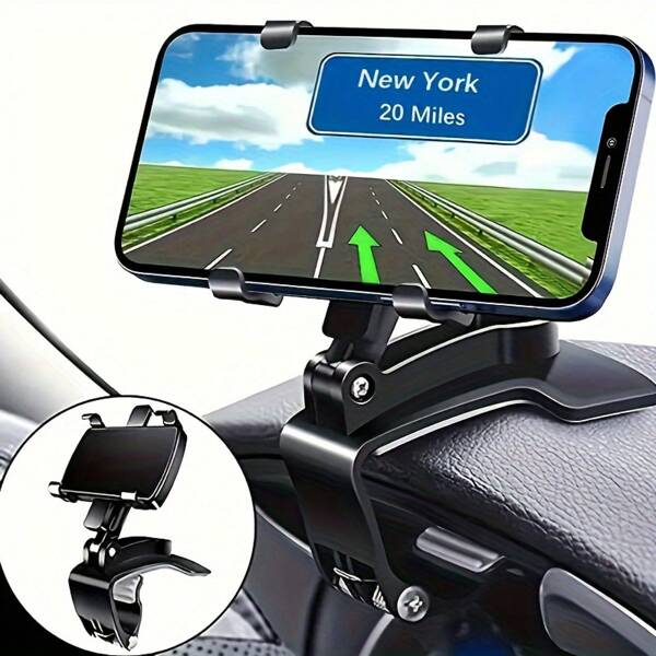 (1PCS) Phone Holder, Multifunctional Car Dashboard Mobile Phone Holder, Swiveling Stand Car Phoneholder, For 3 To 7" Smartphone