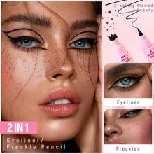 Waterproof Freckles Pen: Faux Freckle Stamp And Fine Tip Eyeliner For Realistic, Long-Lasting Freckles And Effortless Makeup, Perfect For Daily Wear And Cosplay - 深棕色 - 查看 3
