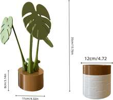 Podkładka magnetyczna z nadrukiem 3D w kształcie liścia Monstery, kreatywny zielony wzór roślinny, antypoślizgowy, odporny na plamy i ciepło silikon, idealna na stół jadalny, do kuchni, na biurko i na prezent świąteczny