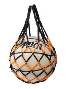 1 buc. Geantă de baschet din nailon durabilă, geantă portabilă de volei pentru fotbal, suport pentru minge sportivă pentru o singură minge, potrivită pentru articole sportive și accesorii pentru pungi de plasă, consumabile pentru jocuri mari pentru fanii fotbalului, consumabile pentru petreceri de fotbal, geantă de baschet, geantă groasă țesută, geantă de depozitare a mingii de baschet, geantă de baschet de mare capacitate, geantă de baschet pentru fotbal