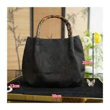 Women Crossbody - 黑色竹節包 - 查看 3