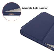 Funda protectora para tableta, adecuada para iPad 10, iPad 11th (A16), adecuada para iPad de 9na generación de 10.2 pulgadas y otros modelos, soporte plegable triple, carcasa suave, suspensión/activación inteligente, ligera y resistente a golpes, azul oscuro, adecuada para iPad 7mo, 8vo, 9no, cubierta protectora de acrílico transparente de 10.2 pulgadas
