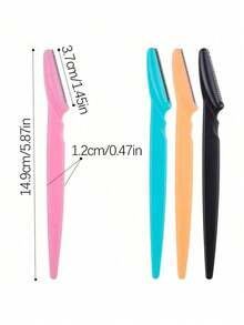 10-Piece Multifunctional Eyebrow Trimmer, Not Only Can Trim Eyebrows, But Also Can With Fine Facial Hair. Sharp Eyebrow Trimmer, Easily Trims Messy Eyebrows And Creates Exquisite Eyebrow Makeup. It Is Small And Portable, Safe And Scratch-Free. Even Novices Can Easily Use It. It Is Suitable For Holiday Gifts. - Multicolor - View 2