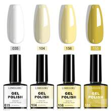 Esmalte de uñas en gel LIMEGIRL, set de 4 colores de la serie de colores estacionales, de larga duración y resistente, set de esmalte de uñas en gel que se retira con remojo, set de manicura DIY, regalo de manicura para salón y hogar, para mujeres