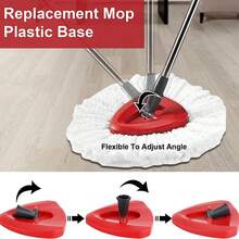 Juego de cabezales de repuesto para trapeador giratorio O-Cedar con base y mango de 30" a 58". Incluye 4 repuestos. - Mango y base para fregona con 4 cabezales de repuesto - Ver 11