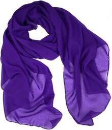 ™   Fashionable Soft Chiffon Scarfhalloween - Solid / Ultra Violet - View 1