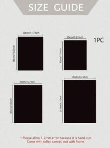 1 件无框趣味猫咪模仿帆布艺术 - 亚当的创作海报，无框客厅墙面装饰，节日和家居的完美礼物，猫咪装饰、海报和印刷品，万圣节装饰、宿舍装饰、圣诞节房间装饰、家居装饰墙贴、客厅装饰个性化贴纸 - 彩色 - 查看 7