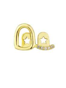 1pc Hip Hop Cubic Zirconia Copper Tooth Jewelry For Men