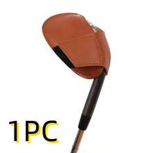 10个/3个/1个装 新款极简主义高尔夫球杆头套，推杆头套，皮革材质，内衬绒毛，保护高尔夫球杆，设计简约经典，黑色、棕色、蓝色可选，适用于高尔夫球场、庭院、公园 - 彩色 - 查看 15