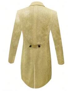 男士亮片撞色燕尾服套装，适合参加舞会、庆典和正式活动