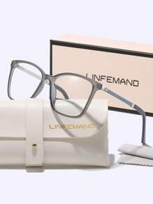 LINFEMAND Classic Ultra-Light Square Decorative Fashion Non-Prescription Glasses, Gentle And Elegant Style, Versatile Accessory Eyewear, Holiday Gift