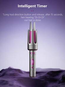XBJ One-Touch Instant Heating Curling Iron, Automatic Curling Wand, 2-Way Rotating Auto Hair Curler, 32mm Automatic Curler (4 Temperature Settings), Fast Heating, Auto-Off Function, Anti-Scald & Ceramic Coating Rotating Wand, 360° Swivel Cord, Easy Quick Curling For Beginners - Perfect For Hair Styling, Makeup Looks, Beach Waves, Y2K Aesthetic, Smooth Curls, Salon-Quality, Travel, Camping, Campus Style, Cosplay, Gifts, Daily Fashion, Party Looks, Festival Outfits - 美規A型插(110-127V) - 查看 10
