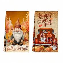 2/4 pièces Serviettes décoratives d'Halloween - Très absorbantes, en microfibre, lavables en machine, conviennent pour la décoration de fête, la cuisine, la cuisson, les cadeaux de pendaison de crémaillère et le nettoyage. Adaptées pour la cuisine, la salle de bain et les toilettes