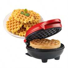 HONGMEI Waffle Maker 1pc Wall Plug 350-Watt 4-Inch Mini Waffle Maker For Individual Waffles, Hash Browns, Keto Chaffles With Easy To Clean, Non-Stick Surfaces Waffle Maker