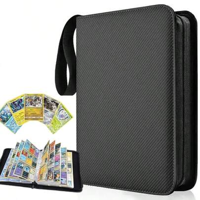 Premium Card Binder 9 Pocket,900 Pockets Trading Card Binders Collector Album With Zipper And 50 Removable Sleeves,Compatible With Game Sports Cards