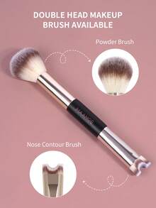 MAANGE 1/2 件套专业化妆刷套装，便携可重复使用，包含粉底刷、腮红刷、遮瑕刷、修容刷、鼻影刷、细节刷，适合日常面部化妆，可用于粉底、遮瑕、腮红、修容、散粉等，赠品 - 黑金色 - 查看 2