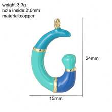 1pc A-Z Initial Letter Pendant, DIY Balloon Letter Pendant Jewelry Making Charm, Delicate Letter Pendant Accessory, Suitable For Daily Matching - Multicolor - View 24