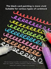 GuangNa 168 Vibrant Colors Acrylic Paint Markers | Bullet Tip (1.2mm) For Sharp Lines | High Coverage & Large Ink Capacity | 14 Sets, 12/Pack - Art, Crafts, Journaling Essential, Gift For Back To School - Multicolor - View 9