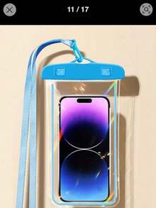 通用防水手机袋 - 荧光防水外壳兼容 15 14 13 12 11 Pro Max XS Plus 兼容三星 Galaxy 手机（最大 7.0 英寸）防水手机干燥袋海滩度假必备品，适合夏季度假、潜水、游泳、沙滩手机壳