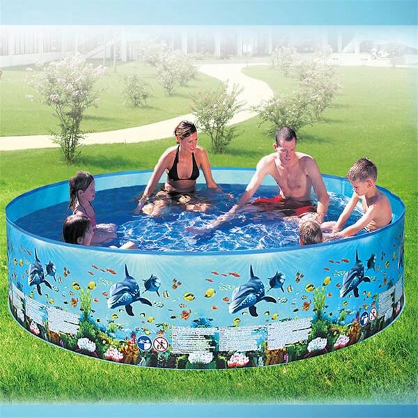 Extra Thick Outdoor Non-Inflatable Swimming Pool, Suitable For Water Sports And Summer Fun Family Garden Pool,Easy And Fast Setup - Perfect For Fun And Relaxing Outdoor Fun For Summer Parties, Holidays And Family Gatherings,Beach, Camping & Outdoor Water Sports, Beach Swimming Pool | Quick Setup Pool,Children's Playground