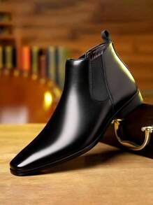 Men's Leather Chelsea Boots, High-End Versatile High-Top Leather Boots, Elegant Essential For Men, Suitable For Teen Summer Casual, Outdoor Athletic, Vacation Travel, Graduation Gifts, Birthday Dress Accessories