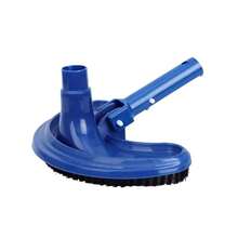 Cabezal de aspiradora, cepillo limpiador, cabezal de succión para piscina, cepillo limpiador, herramienta de limpieza de piscina flexible en forma de media luna, cabezal de cepillo curvo - Azul - Ver 5