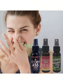 1pc Stink Fart Spray April Fool's Day Prank Liquid Toy Spoof Smell Entertainment Poop Bomb Smell Halloween Pick Up Party Supplies Stinky Fart Spray & Poop Bomb For Maximum Laughs! /3 Packs Stink Fart Spray Set - Various Fragrances - View 3