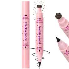 Waterproof Freckles Pen: Faux Freckle Stamp And Fine Tip Eyeliner For Realistic, Long-Lasting Freckles And Effortless Makeup, Perfect For Daily Wear And Cosplay - 深棕色 - 查看 1