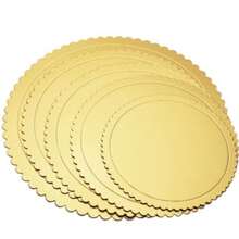 10pcs Gold Round Cake Boards - 8 Inch, Sturdy Cake Boards, Round Cake Bases, Disposable Round Pie/Tart Decoration Bases, For Cake Decorating