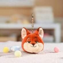 疯狂动物城系列尼克毛绒钥匙扣玩具，创意饰品和吊坠，可用于装饰包包和挂件，也可作为节日礼物 - Nick - 查看 1