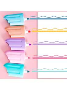 6 Stücke süße, bunte Eiscremeförmige Markerstifte, Mini-Marker für Jungen, Mädchen, Studenten, Bürobedarf, für Schulbedarf, Schulanfang