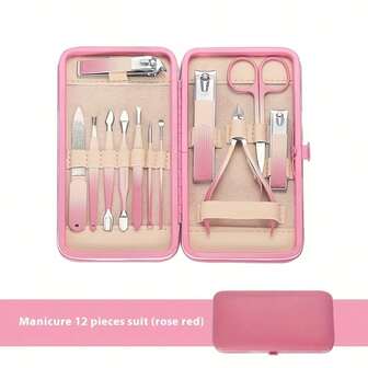 12-In-1 Nail Care Set With Travel Case, Manicure And Pedicure Tools For Men And Women, Perfect Gift For Family And Friends (Gradient Color)