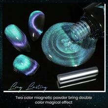 Chameleon 9D Cat Eye Gel Polish 10ml Holographic Galaxy Cateye Magnetic Nail Polish Gel Magic Chameleon Home Salon Manicure Set With Magnet Stick For Ladies 005 DEVO - 9DSilkyCyan - 查看 7