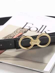Solid Color Casual PU Leather Fashion Versatile Belt - Multifunctional And Stylish, With Metal Buckle, Very Suitable For Jeans And Dresses - Multicolor - View 11