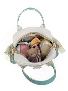 1 件时尚妈咪背包，多功能孕妇包，大容量尿布包，便携式旅行妈咪包，可挂在婴儿车上