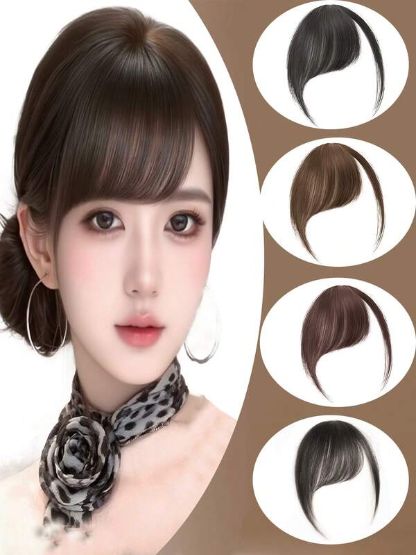 Synthetic Air Bangs Wig For Women 1 Clip In Hairpieces Accessories Mini Fake Bangs Suitable For Girls