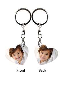1pc Customized Metal Keychain, Heat Transfer Printed Photo & Text Double-Sided Round Metal Keychain, Graduation/Anniversary Gift Suitable For Mom, Dad, Family, Friends, Classmates, Roommates, Best For Holidays,Trinkets - Multicolor - View 21