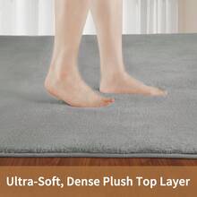 Sour Lemon Carpet Living Room 200x300, Washable Carpet Children's Room Girl Boy Carpet Bedroom Gray Carpet Carpets Area Short Pile Fluffy Anti-Slip Mat Children's Room Carpets - Màu Xám nhạt - Xem 3