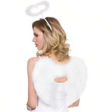 1 buc Elegant Angel Halo Headband Pene Hair Hoop pentru femei Prințesă Costume Cosplay Accesorii de păr Halloween
