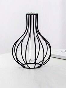 1 szt. Wazon-latarnia w stylu europejskim, lekka, luksusowa, hydroponiczna dekoracja domu z żelaza i szkła, kompozycja kwiatowa do salonu