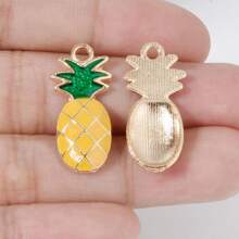 2 piezas/15 piezas/24 piezas Lindos dijes de aleación de zinc esmaltados con diseños 3D realistas de comida, animales, frutas, pasteles, sandía, corazón, cereza, chile, ideales para manualidades y elaboración de joyería