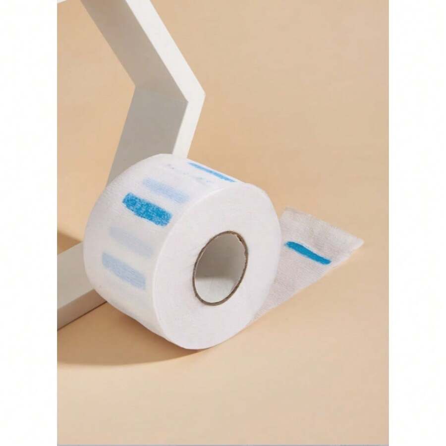 美发沙龙美发颈卷纸条，白色，一次性理发纸颈条美发弹力裹颈纸条，适用于美发师或家庭使用，美发弹力裹颈纸巾卷，适用于沙龙理发造型染色水疗按摩化妆，返校，旅行度假必需品，女士发饰 - 白色 - 查看 1