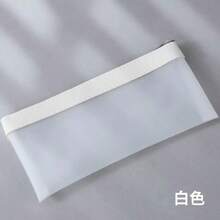 1pc Translucent Matte Pencil Case, Minimalist Zipper Stationery Pouch, Stationery Storage Bag,For School Supplies,Back To School - Multicolor - View 13