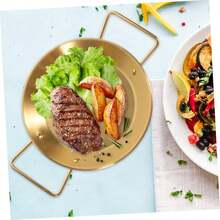 韩式金色火锅和面条锅 - 不锈钢，多用途汤和海鲜烹饪锅，适合家庭和露营，兼容电磁炉，露营炊具 | 韩式锅具设计 | 耐用炊具，家庭晚餐用品，派对用品