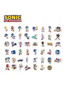 Sega 50张官方授权系列贴纸，迈尔斯·普罗尔、艾米·罗斯、针鼹，电脑杯、行李箱装饰贴纸，万圣节、圣诞节、生日最佳礼物，送给妈妈、朋友、周年纪念日礼物