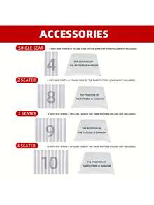 1pc Bohemian Style Sofa Cover And 1pc Matching Pillow Cover, Modern Minimalist Elastic Breathable Dust-Proof Milk Silk Full Coverage Sofa Slipcover, Suitable For Living Room, All Season