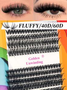 Nuevo paquete actualizado de 10 filas de 200 piezas de grupos de pestañas independientes mixtos 30D+40D+50D+60D+80D, libre elección, rizo D de 8-16 mm, kit de extensión de pestañas independientes reutilizable, súper grueso, esponjoso, aspecto natural que agranda los ojos de forma natural, súper herramienta de maquillaje, adecuado para uso doméstico o salir, adecuado para la vida diaria, bodas, citas, fiestas, viajes y festivales de primavera