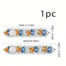 1pc/25pcs Pumpkin Table Runner Long Linen Table Runner, Thanksgiving Eucalyptus Leaves Burlap Table Setting Fall Decor Farmhouse Tabletop Dresser Scarves For Kitchen Dinner Party