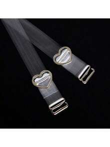 2 pares de tirantes transparentes con detalle de anillo con forma de corazón - Multicolor - Ver 5