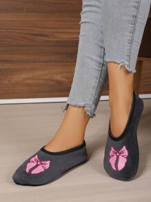 Chaussettes de sol respirantes et silencieuses à bout rond plat pour femmes, douces, légères et antidérapantes, chaussons d'intérieur